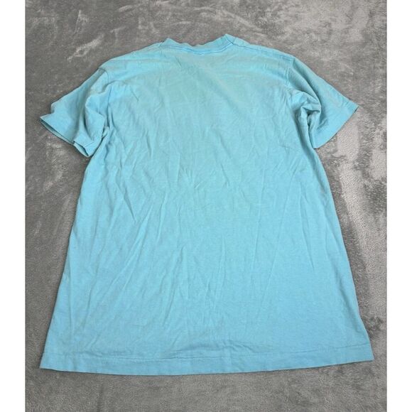 Vintage 80s Construction Comedy Short Sleeve T Shirt Men's Size Large Blue - Picture 2 of 10